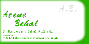 atene behal business card